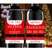 Christmas wine Labels,Mini Wine Labels,Christmas Mini Wine Labels,(set1ch)